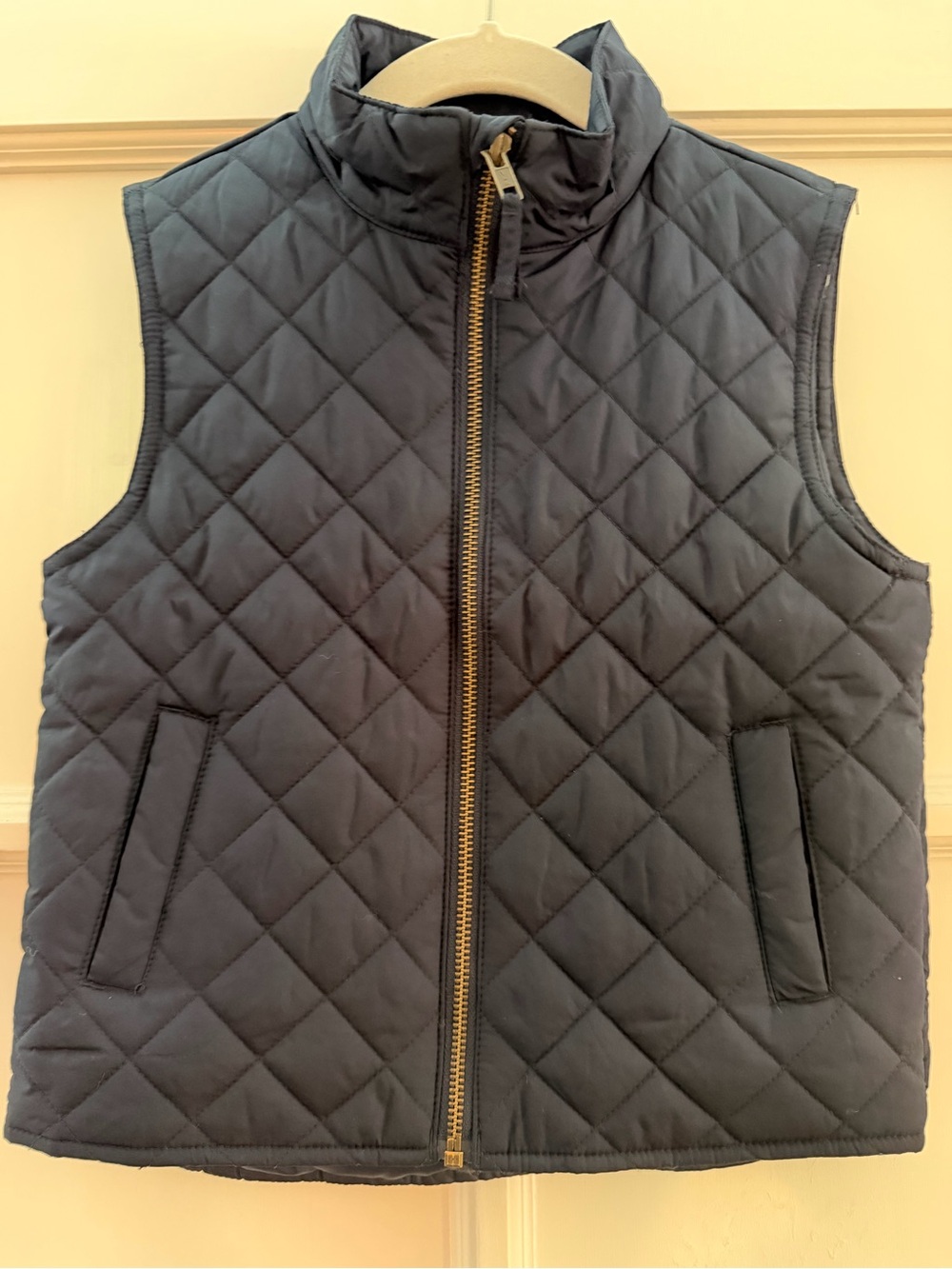 Crewcuts Navy Quilted Zip Vest with Gold-Tone Zipper